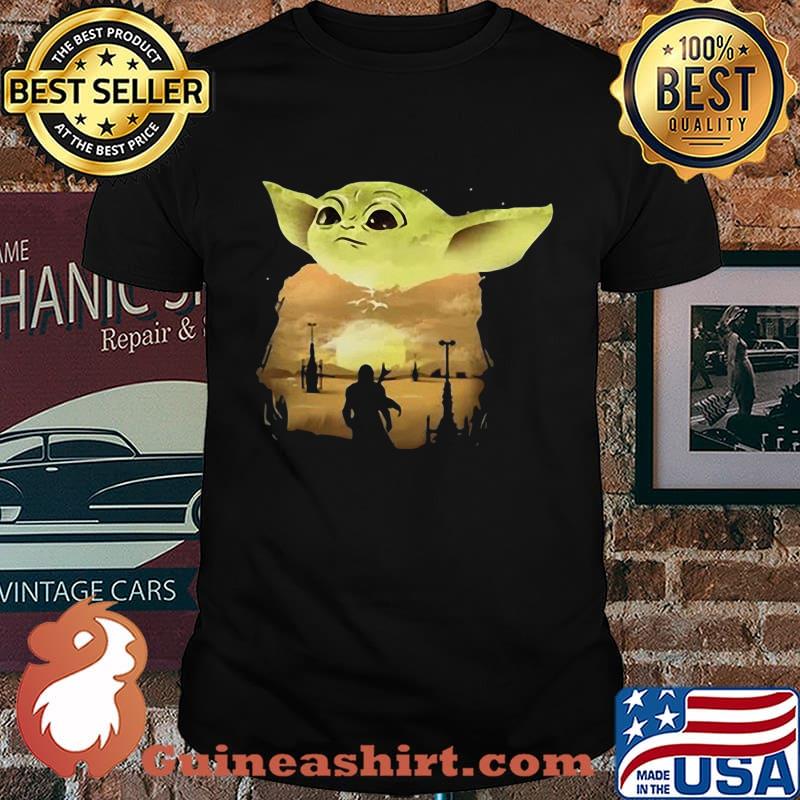 Star wars darth vader and baby yoda shirt