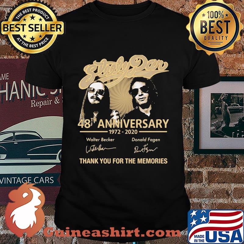 Steely dan 48th anniversary 1972 2020 thank you for the memories signatures shirt