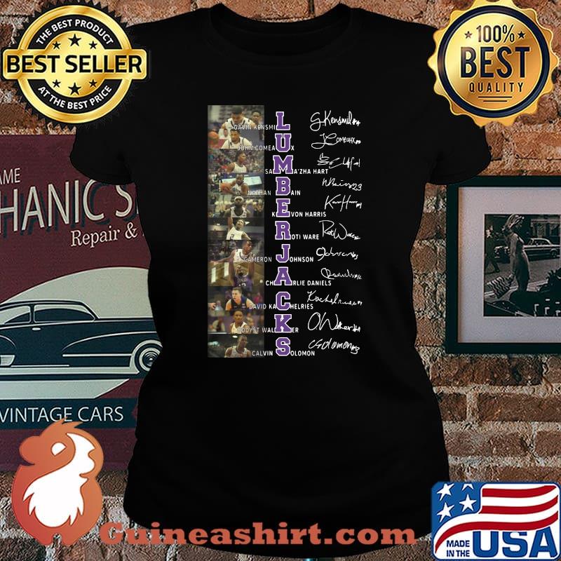 Stephen f. austin lumberjacks basketball players signatures s Laides tee
