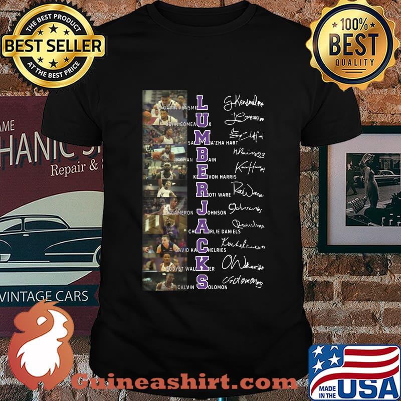 Stephen f. austin lumberjacks basketball players signatures shirt