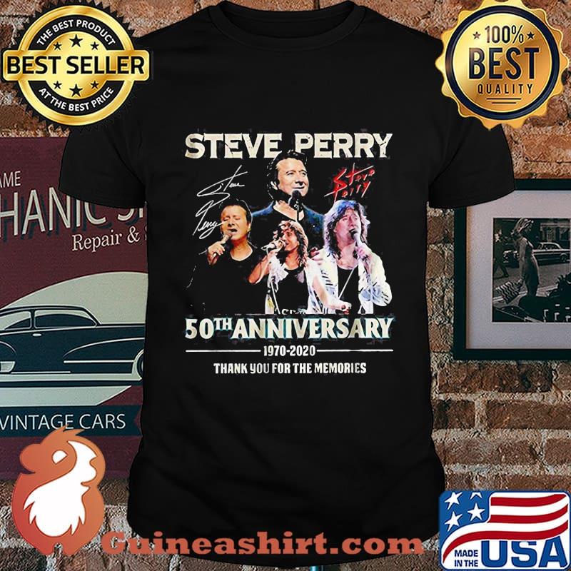 Steve perry 50th anniversary 1970 2020 thank you for the memories signatures shirt