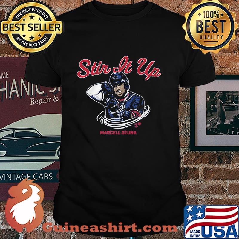 Stir it up marcell ozuna atlanta braves baseball shirt