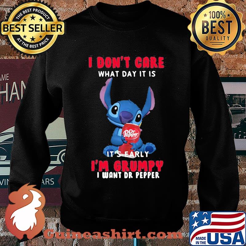Stitch i don't care what day it is i'm grumpy i want dr pepper s Sweater