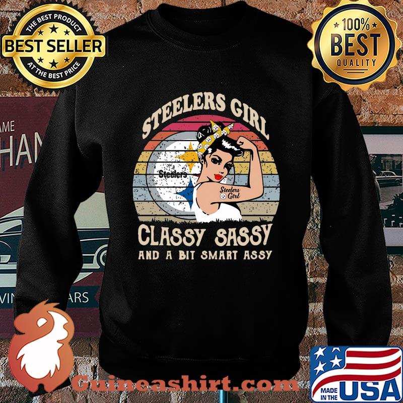 Strong steelers girl classy sassy and a bit smart assy vintage retro s Sweater