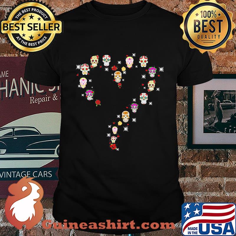 Sugar skull diamond heart shirt