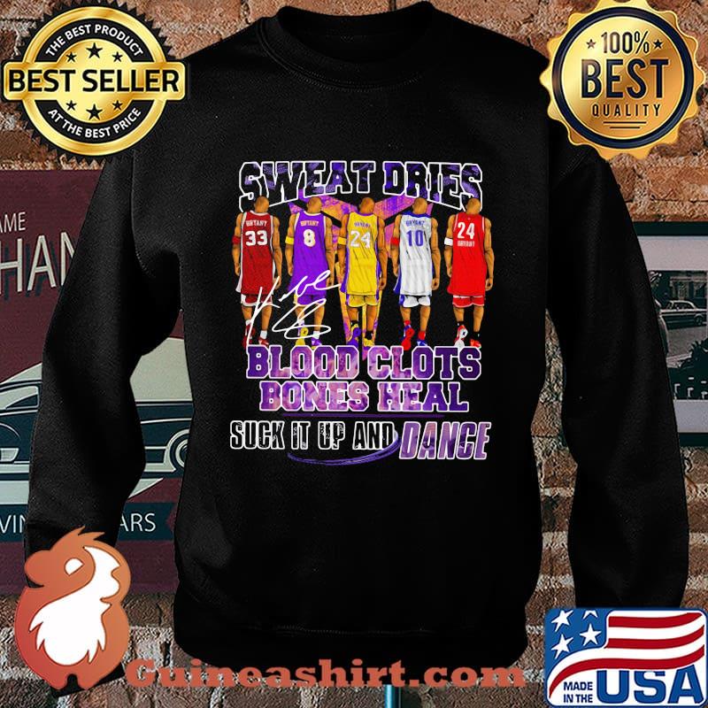 Sweat dries blood clots bones heal suck it up and dance kobe bryant basketball signatures s Sweater