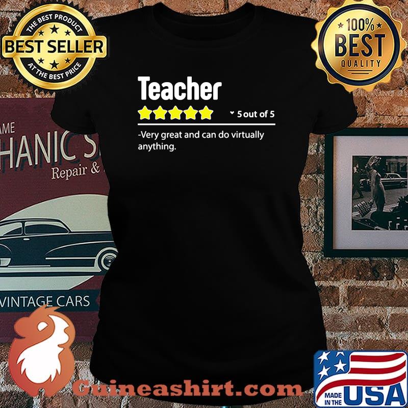 Teacher 5 out of 5 very great and can do virtually anything stars s Laides tee