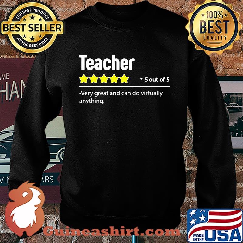 Teacher 5 out of 5 very great and can do virtually anything stars s Sweater
