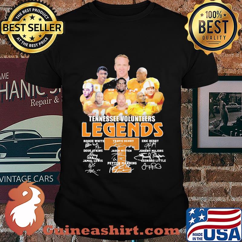 Tennessee volunteers legends players signatures shirt
