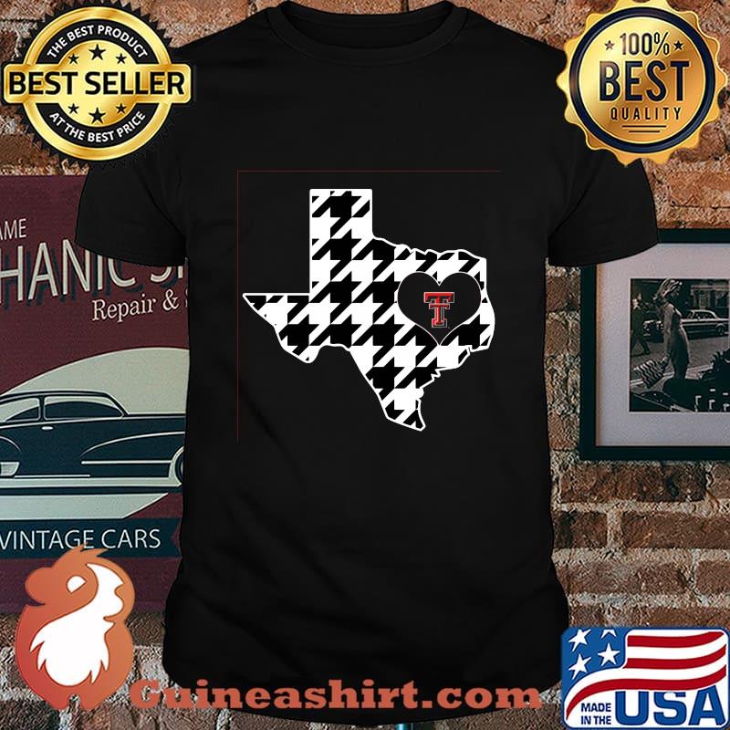 Texas tech red raiders black white pink houndstooth shirt