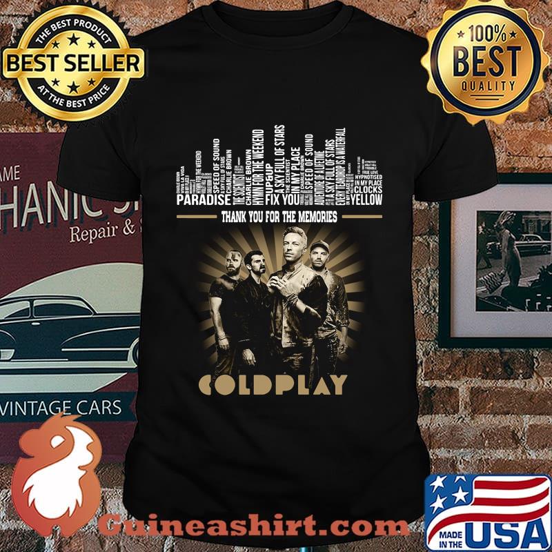 Thank you for the memories coldplay shirt