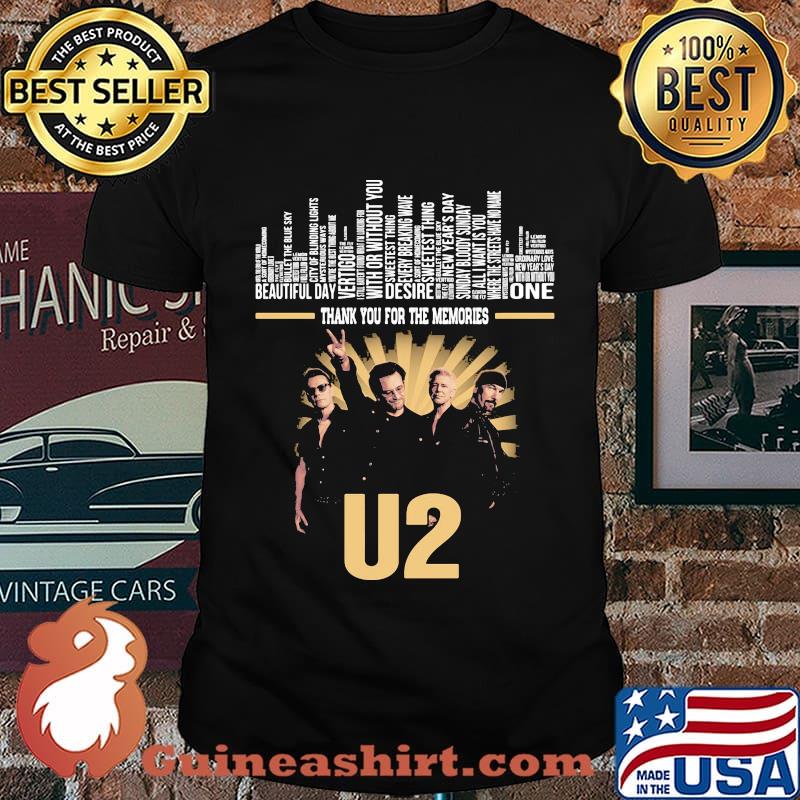 Thank you for the memories U2 band members light shirt