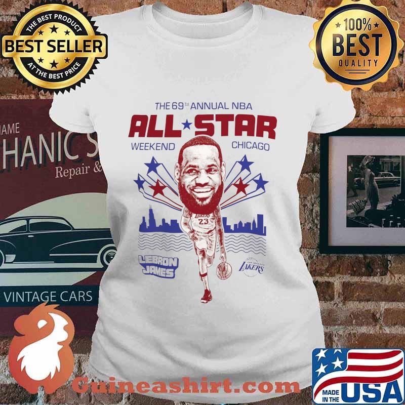 The 69th annual nba all star weekend chicago lebron james basketball s Ladies tee