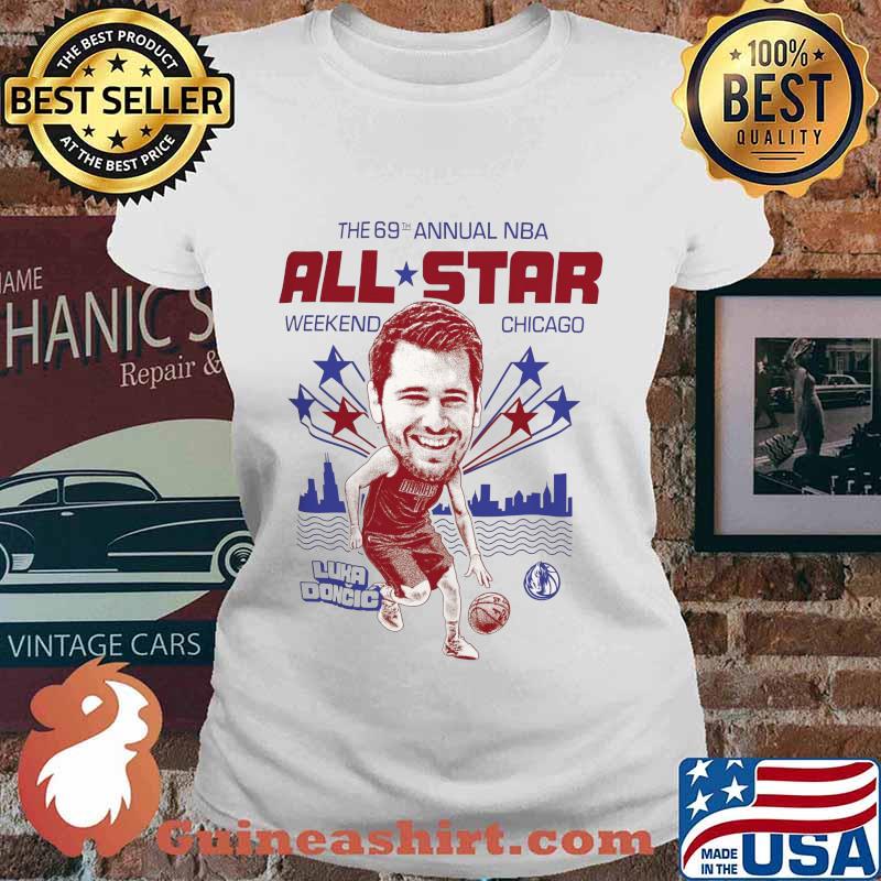 The 69th annual nba all stars weekend chicago luka doncic basketball s Ladies tee