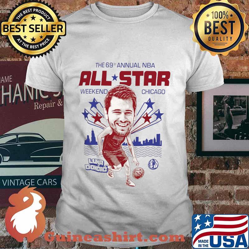The 69th annual nba all stars weekend chicago luka doncic basketball shirt