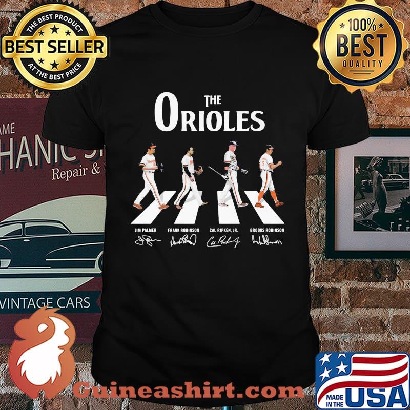 The baltimore orioles baseball crossing the line signatures shirt