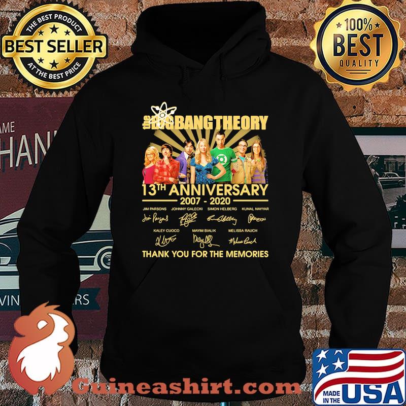 The big bang theory 13th anniversary 2007 2020 thank you for the memories signatures s Hoodie