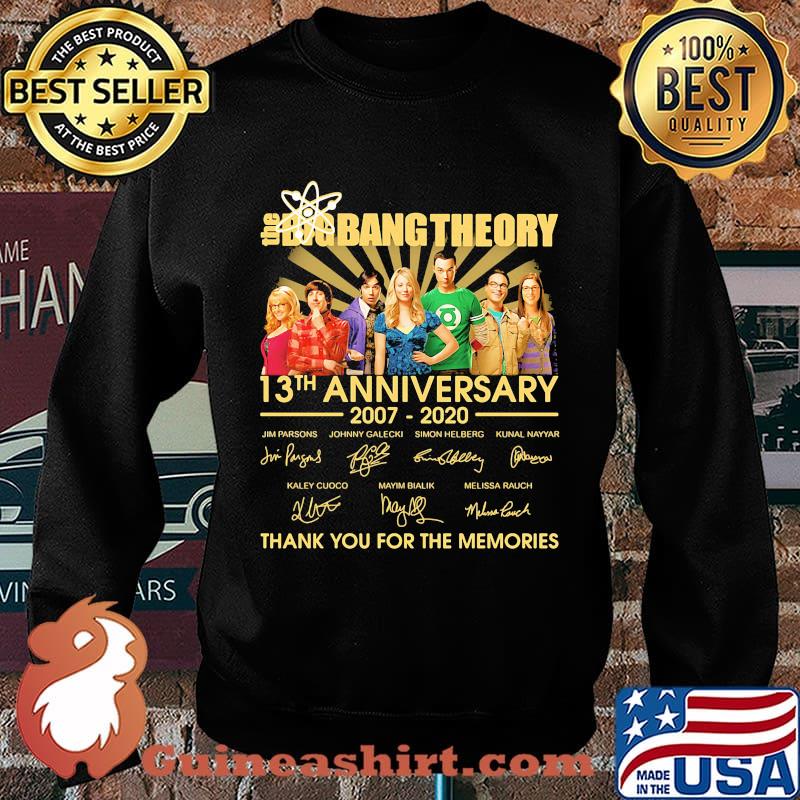 The big bang theory 13th anniversary 2007 2020 thank you for the memories signatures s Sweater
