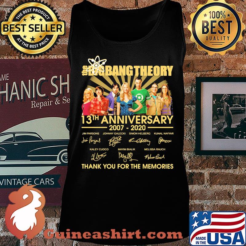 The big bang theory 13th anniversary 2007 2020 thank you for the memories signatures s Tank top
