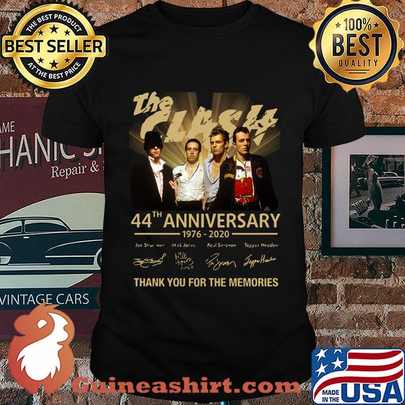 The clash 44th anniversary 1976 2020 thank you for the memories signatures shirt