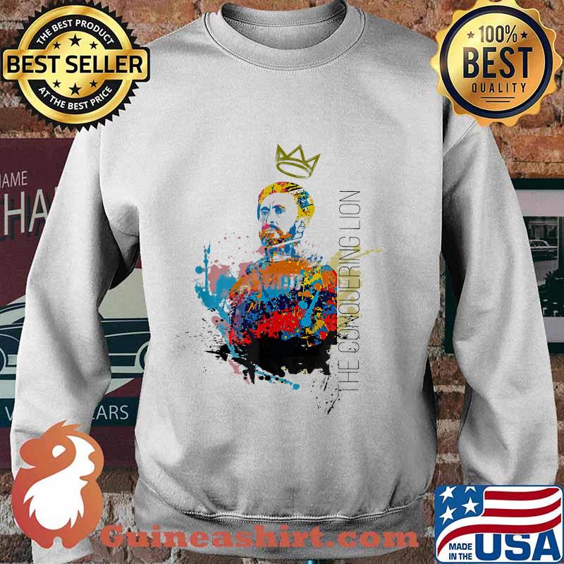 The conquering lion haile selassie portrait art s Sweater