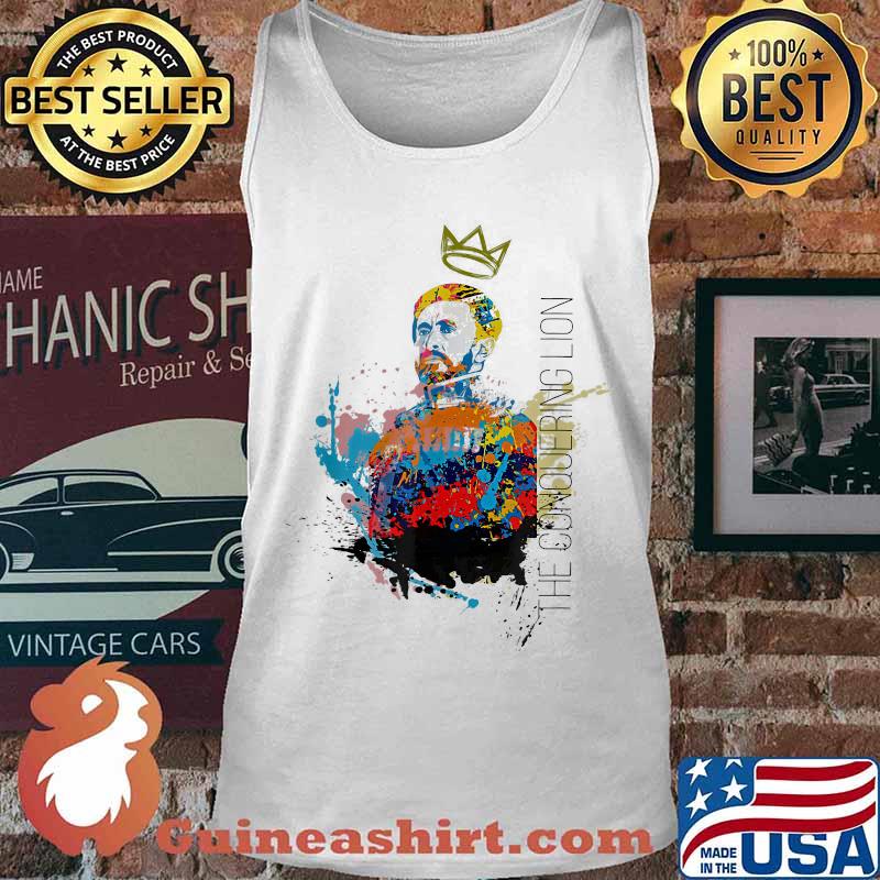 The conquering lion haile selassie portrait art s Tank top