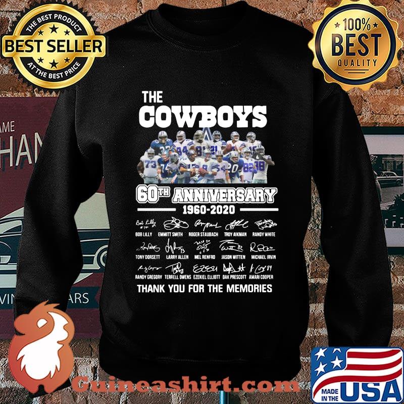 The dallas cowboys 60th anniversary 1960 2020 thank you for the memories signatures s Sweater