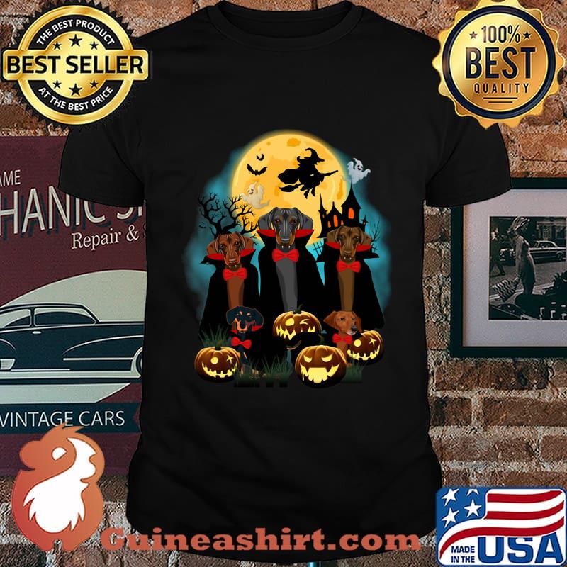THE DOG DRACULA PUMPKIN MOONLIGHT HALLOWEEN SHIRT