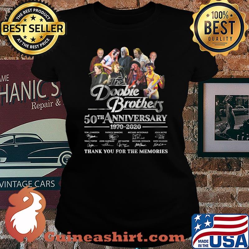 The doobie brothers 50th anniversary 1970 2020 thank you for the memories signatures s Laides tee