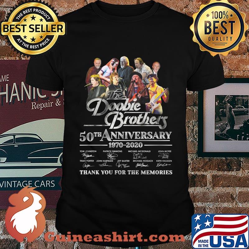 The doobie brothers 50th anniversary 1970 2020 thank you for the memories signatures shirt