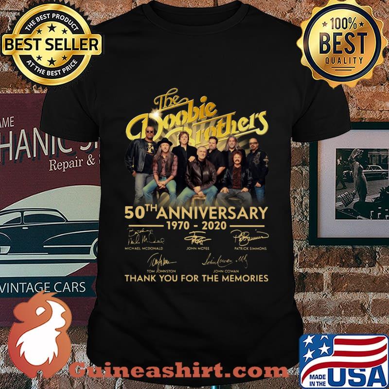 The doobie brothers 50th anniversary 1970 2020 thank you for the memories signatures shirt