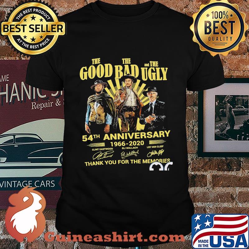 The good the bad and the ugly 54th anniversary 1966 2020 thank you for the memories signatures shirt
