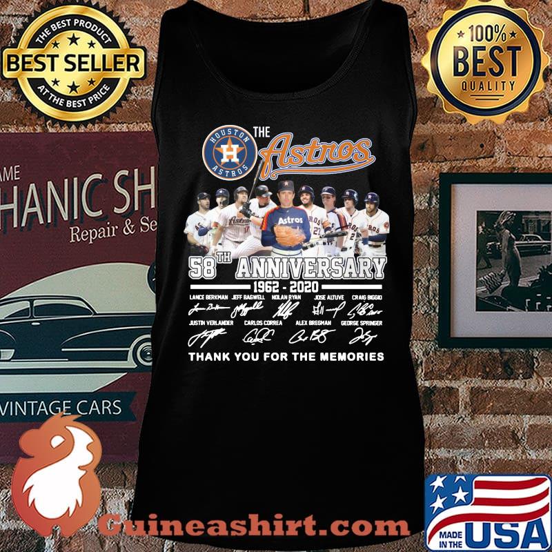 The houston astros 58th anniversary 1962 2020 thank you for the memories signatures s Tank top
