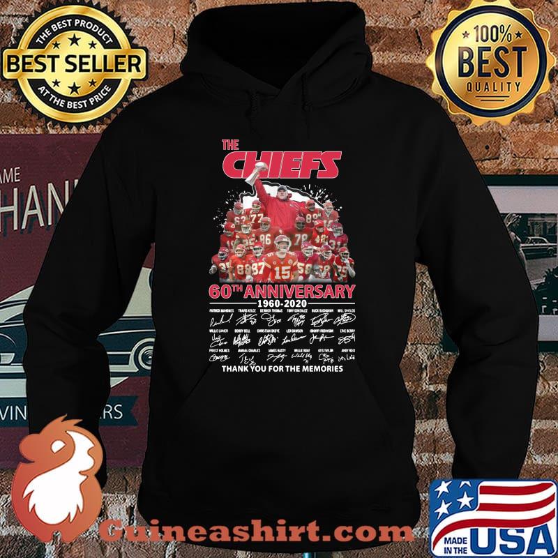 The kansas city chiefs 60th anniversary 1960 2020 thank you for the memories signatures s Hoodie