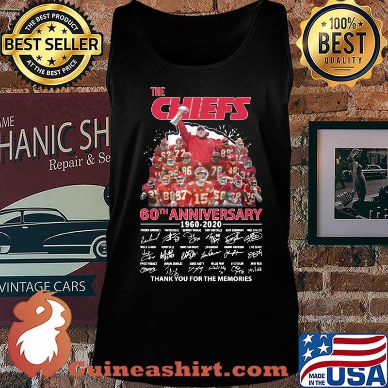 The kansas city chiefs 60th anniversary 1960 2020 thank you for the memories signatures s Tank top