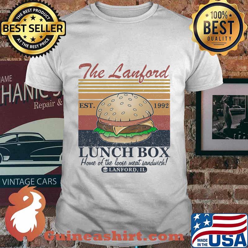 The lanford est 1992 lunch box home of the loose meat sandwich lanford il vintage retro shirt