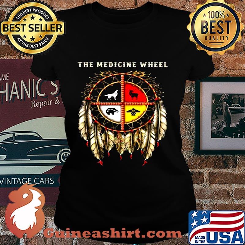 The medicine wheel animals native s Laides tee