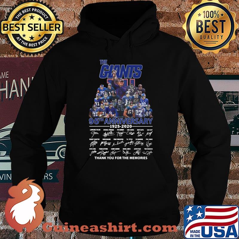 The new york giants 95th anniversary 1925 2020 thank you for the memories signatures s Hoodie