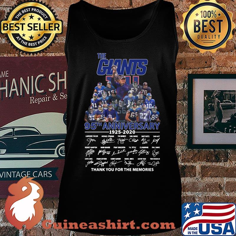The new york giants 95th anniversary 1925 2020 thank you for the memories signatures s Tank top