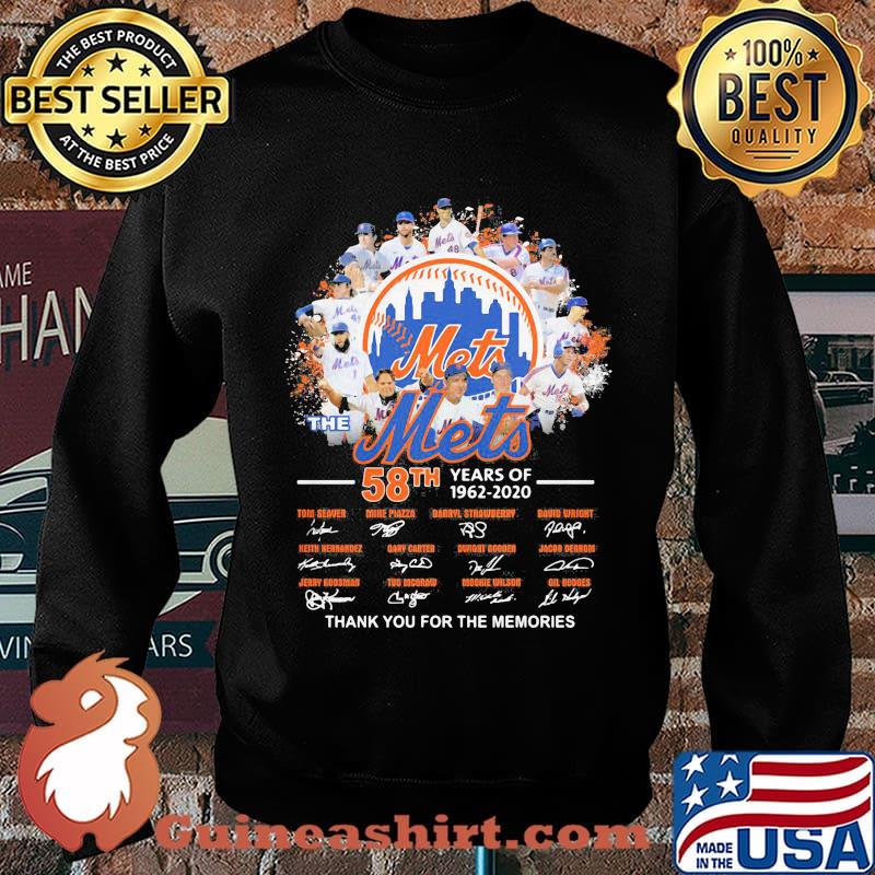 The new york mets 58th years of 1962 2020 thank you for the memories signatures s Sweater