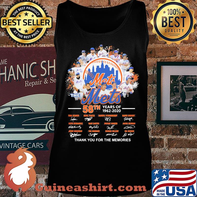 The new york mets 58th years of 1962 2020 thank you for the memories signatures s Tank top