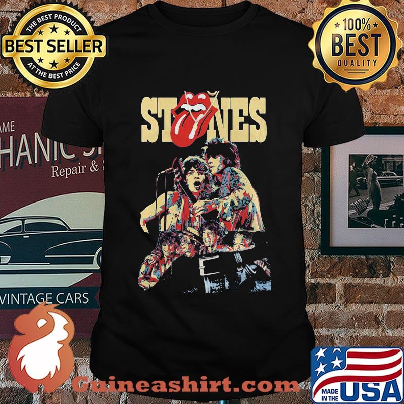 The rolling stones band playing guitar shirt