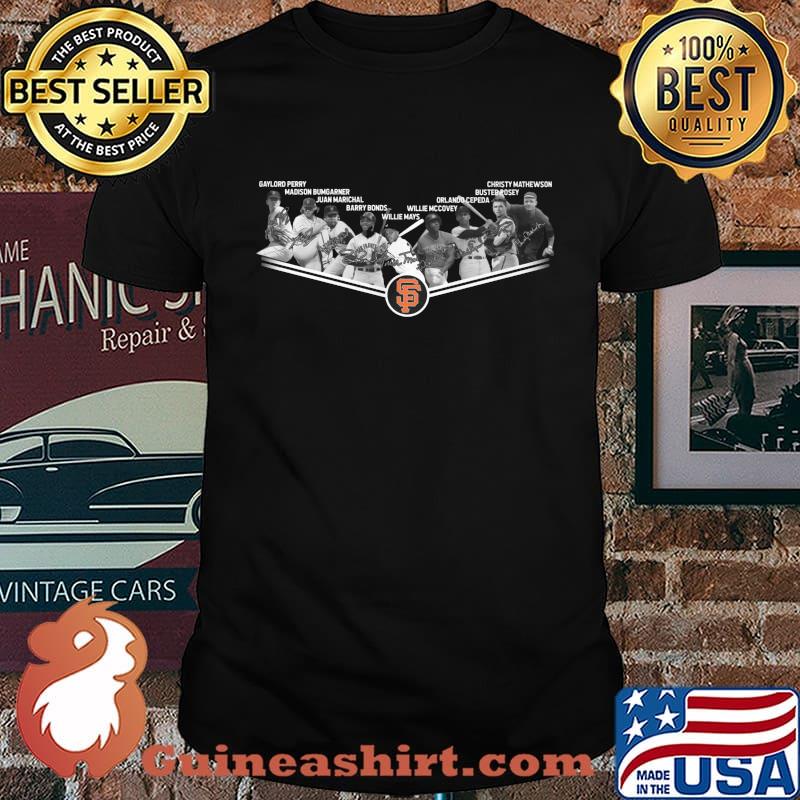 The san francisco giants baseball team players signatures shirt