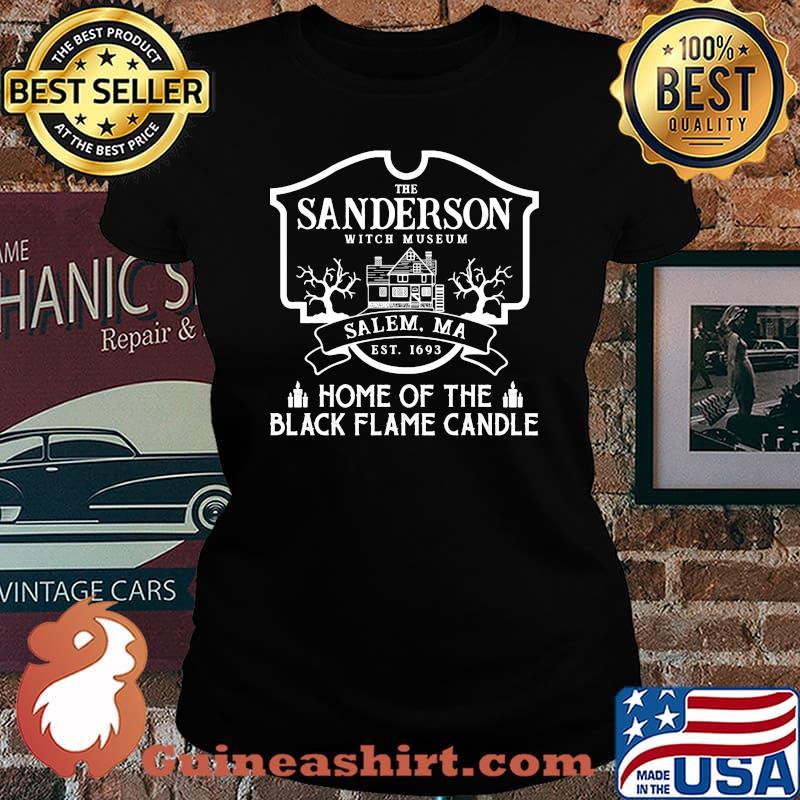 The sanderson witch museum salem ma est 11693 home of the black flame candle s Laides tee