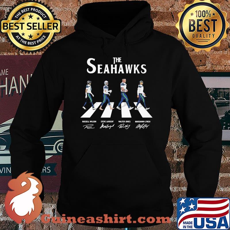 The seattle seahawks crossing the line signatures s Hoodie