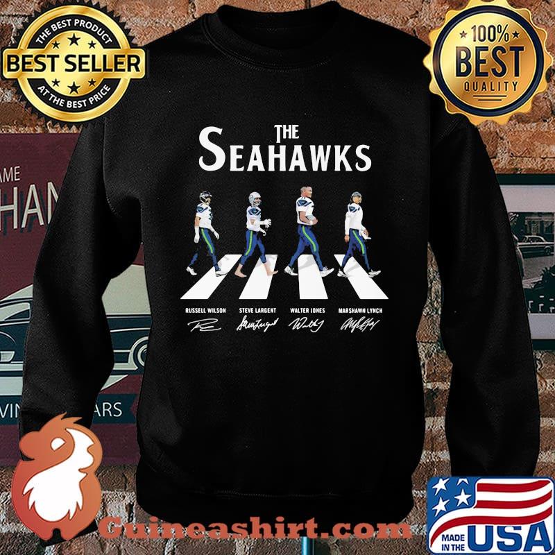 The seattle seahawks crossing the line signatures s Sweater