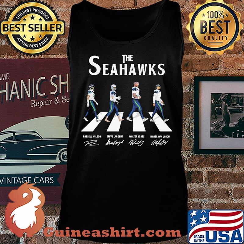 The seattle seahawks crossing the line signatures s Tank top