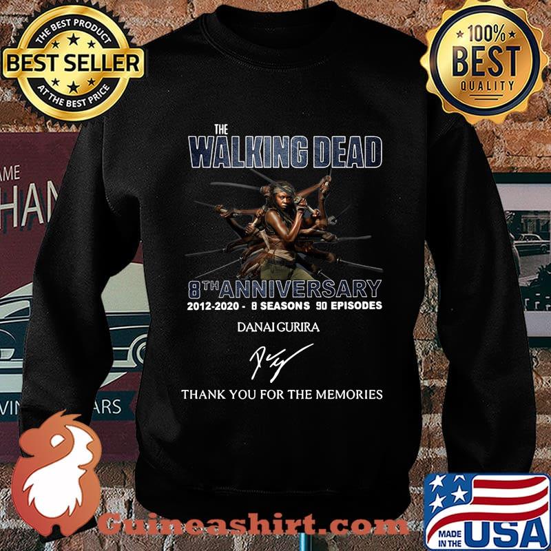 The walking dead 8th anniversary 2012 2020 8 seasons 90 episodes thank you for the memories signature s Sweater