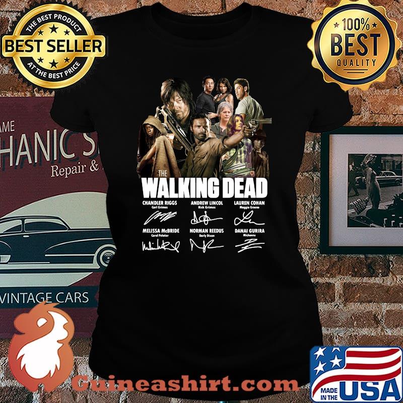 The walking dead movie characters signatures s Laides tee