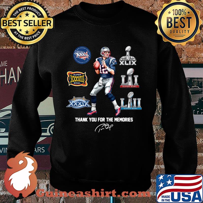 Tom brady new england patriots champions thank you for the memories signature s Sweater